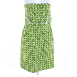 Shoshanna Green and White Dress Size 2